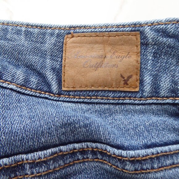 American Eagle Stretch High-Waisted Skinny Kick Jeans, Size 0 - Picture 7 of 10